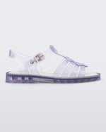 Side view of a clear Possession Fresh fisherman style sandal with open toe