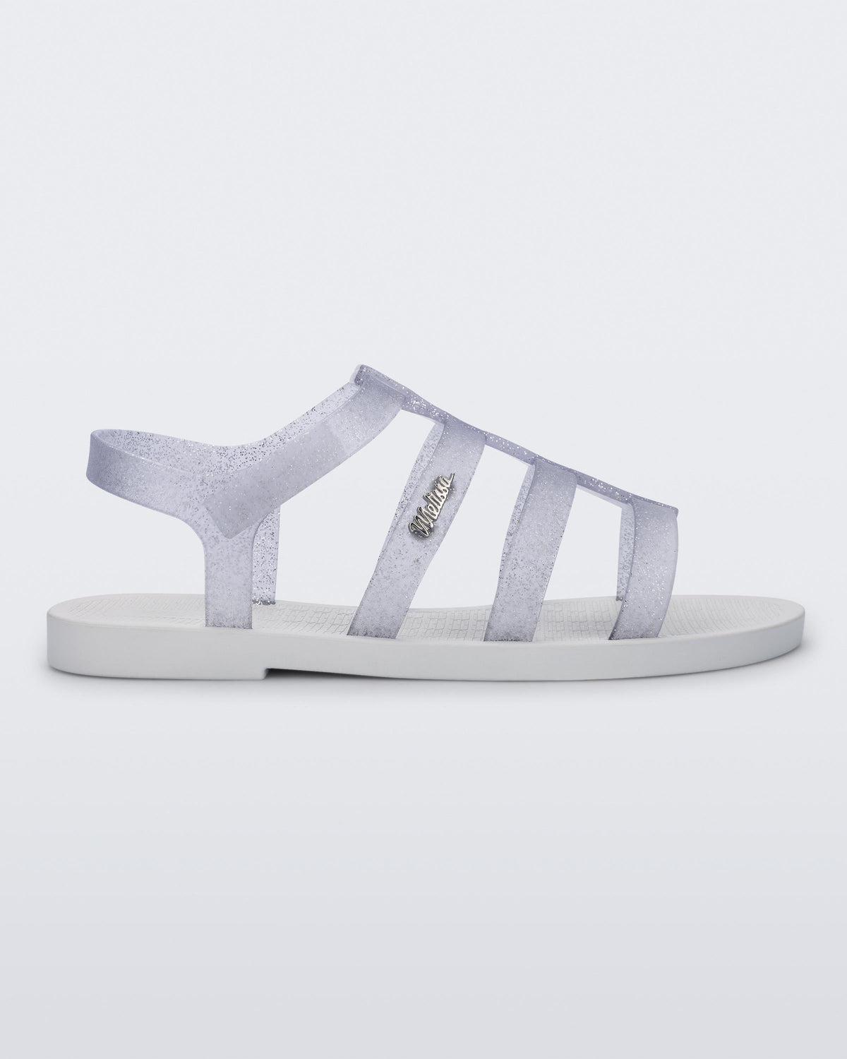 Melissa Sun Rodeo White/Clear Glitter Silver Product Image 1