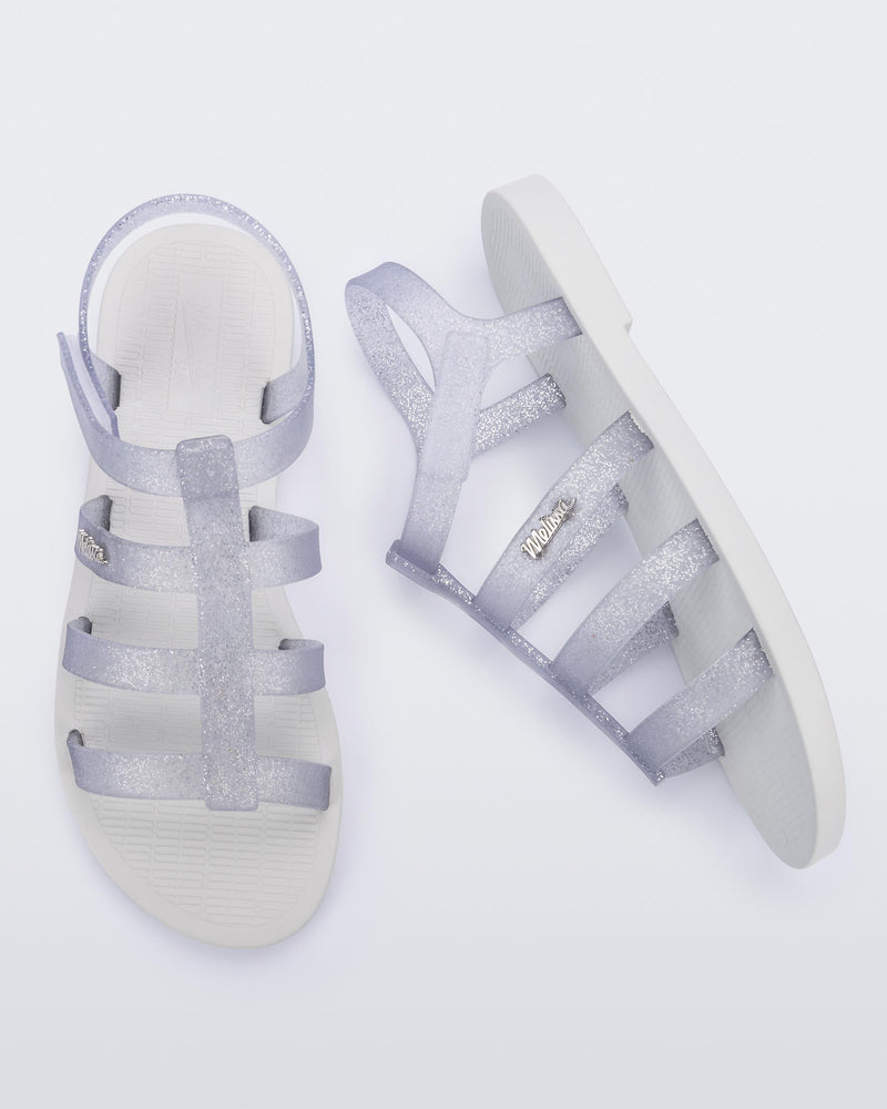 Melissa Sun Rodeo White/Clear Glitter Silver Product Image 2