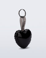 Melissa Heart Bag Charm Clear Black