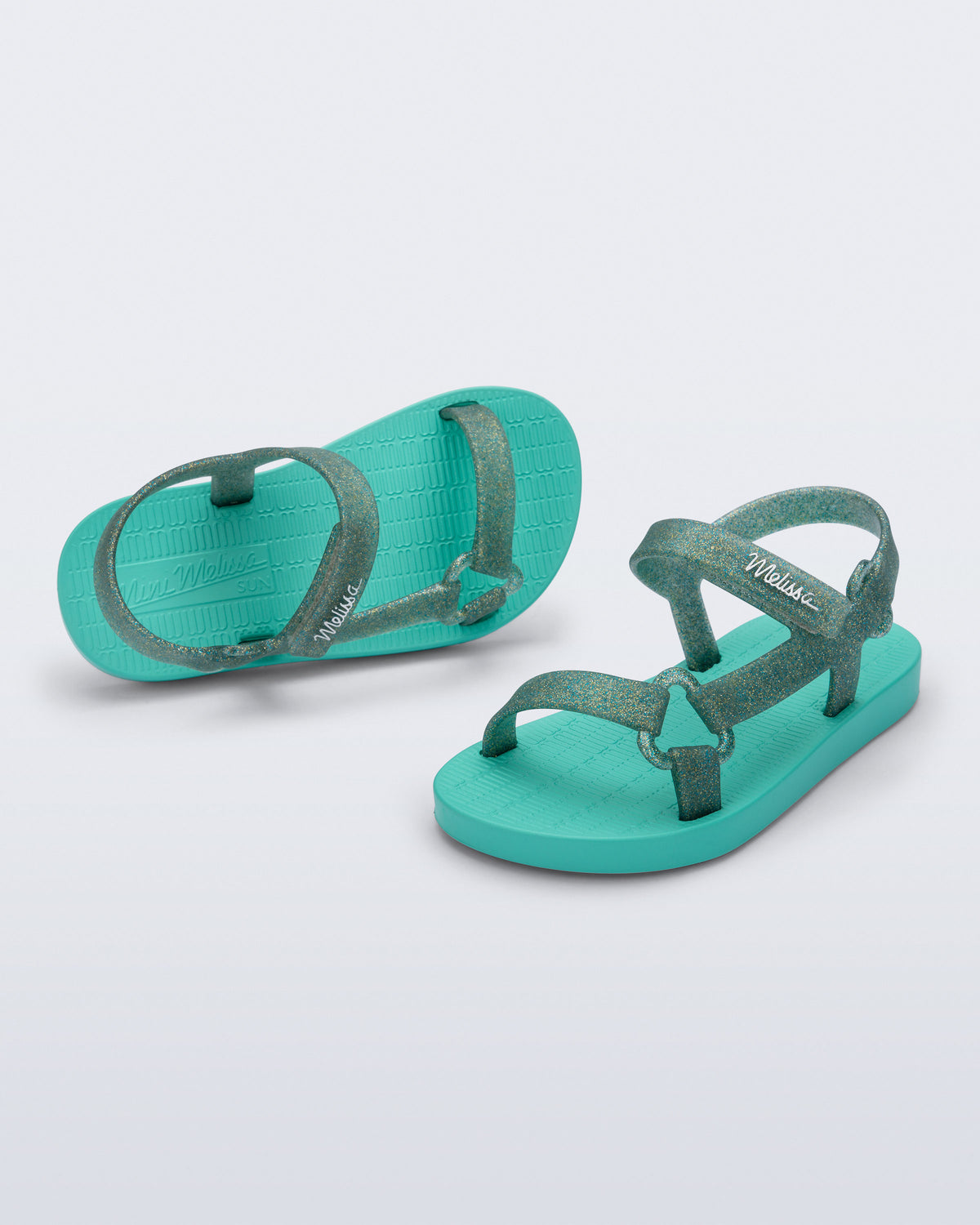 Mini Melissa Sun Downtown Green/Glitter
