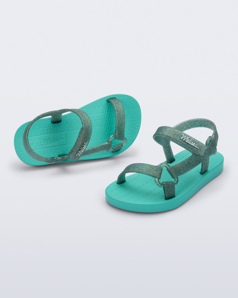 Mini Melissa Sun Downtown Green/Glitter