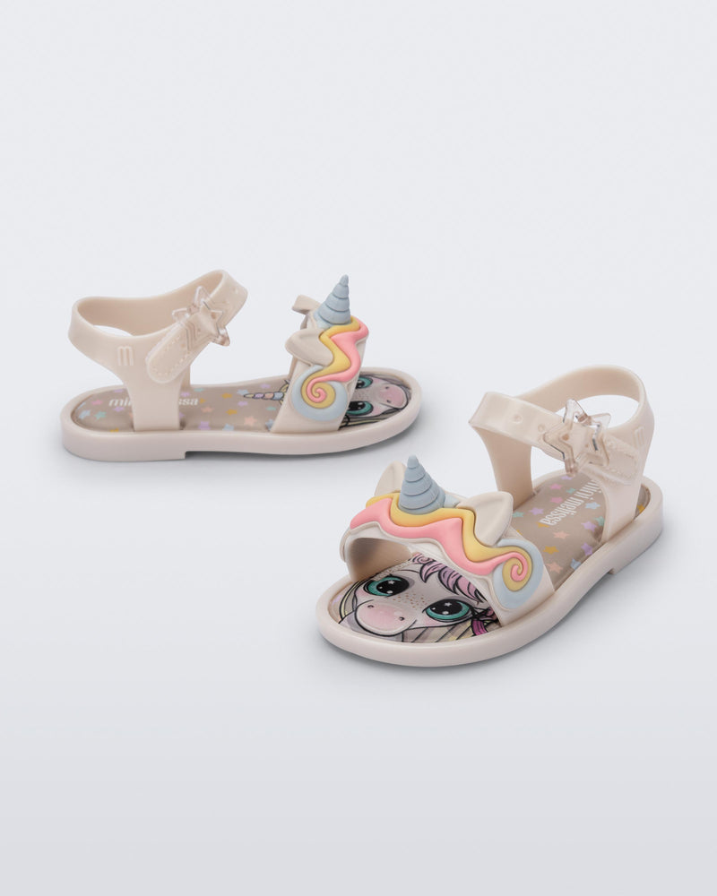 Mini Melissa Mar Sandal Metallic Beige