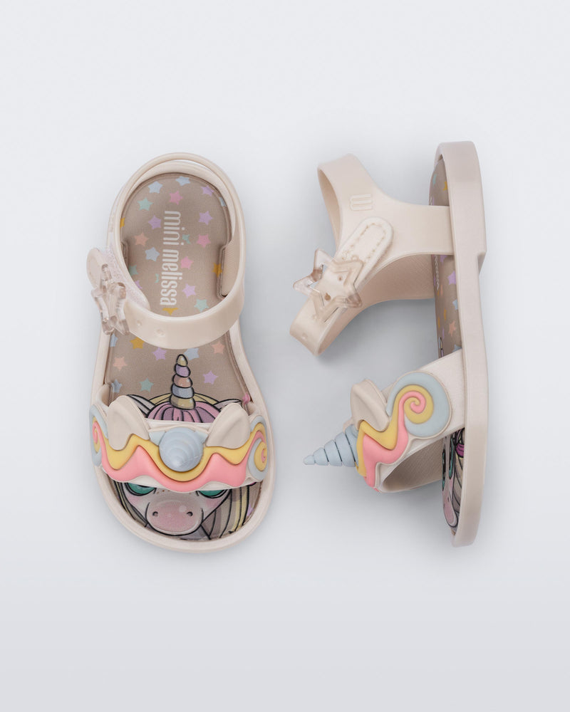 Mini Melissa Mar Sandal Metallic Beige
