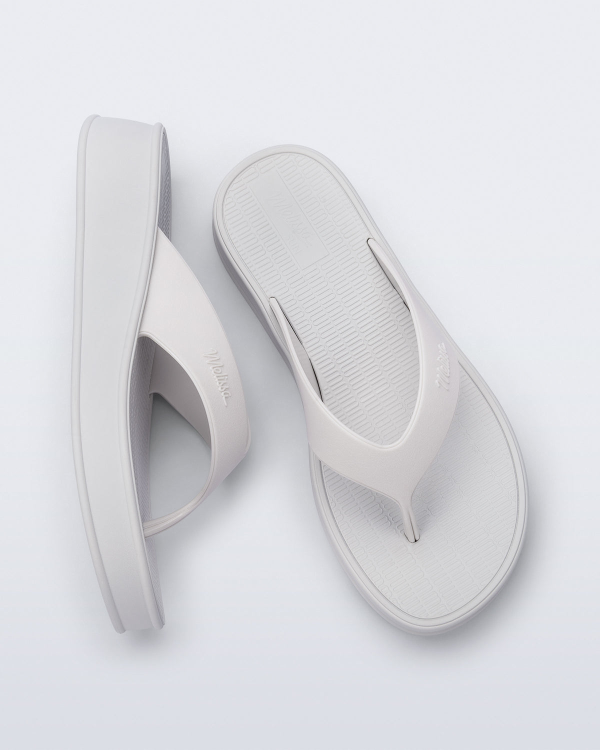 Melissa Sun Flip Flop Flatform White