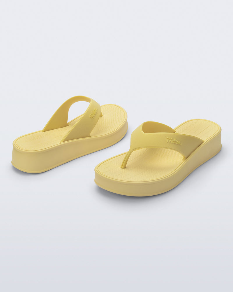 Melissa Sun Flip Flop Flatform Yellow