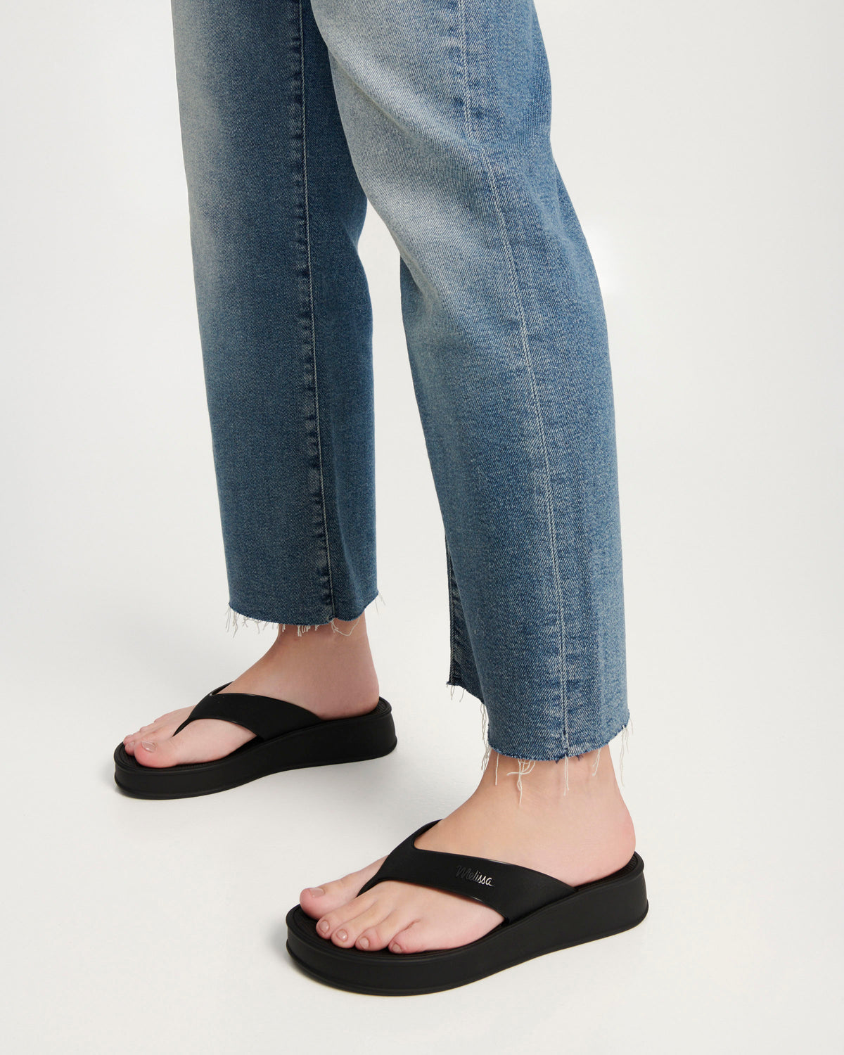Melissa Sun Flip Flop Flatform Black