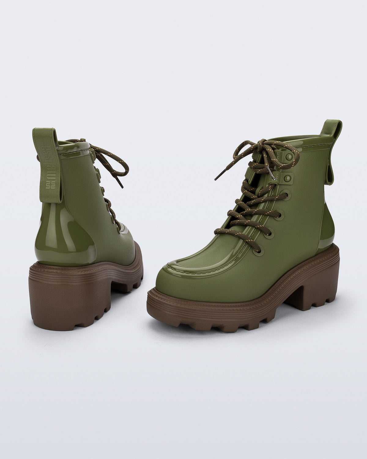 Melissa Track Boot Green/Brown