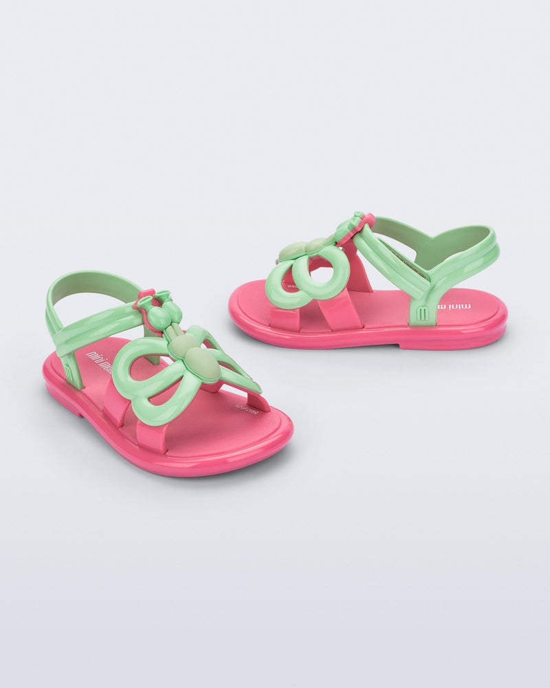Mini Melissa Hip Butterfly Pink/Green