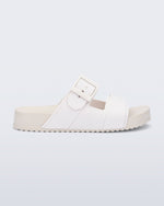 Side view of a white Cozy Connection slide