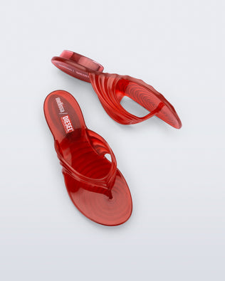 Product element, title Flip Flop en Rouge Transparent
 price €135,00