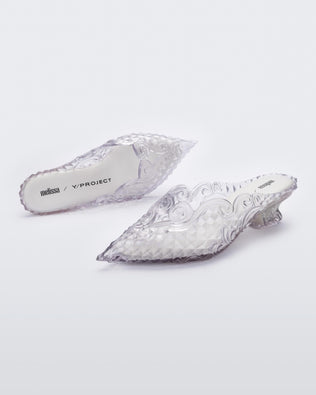 Product element, title Court Shoe in Clear/White
 price €124,50