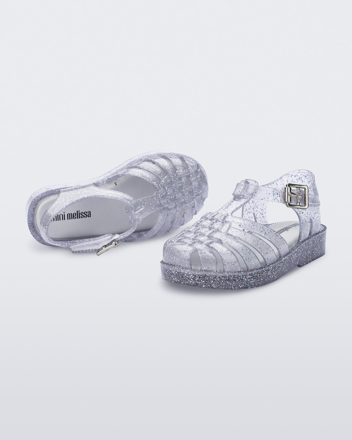 Mini Melissa Possession Pink Silver Glitter