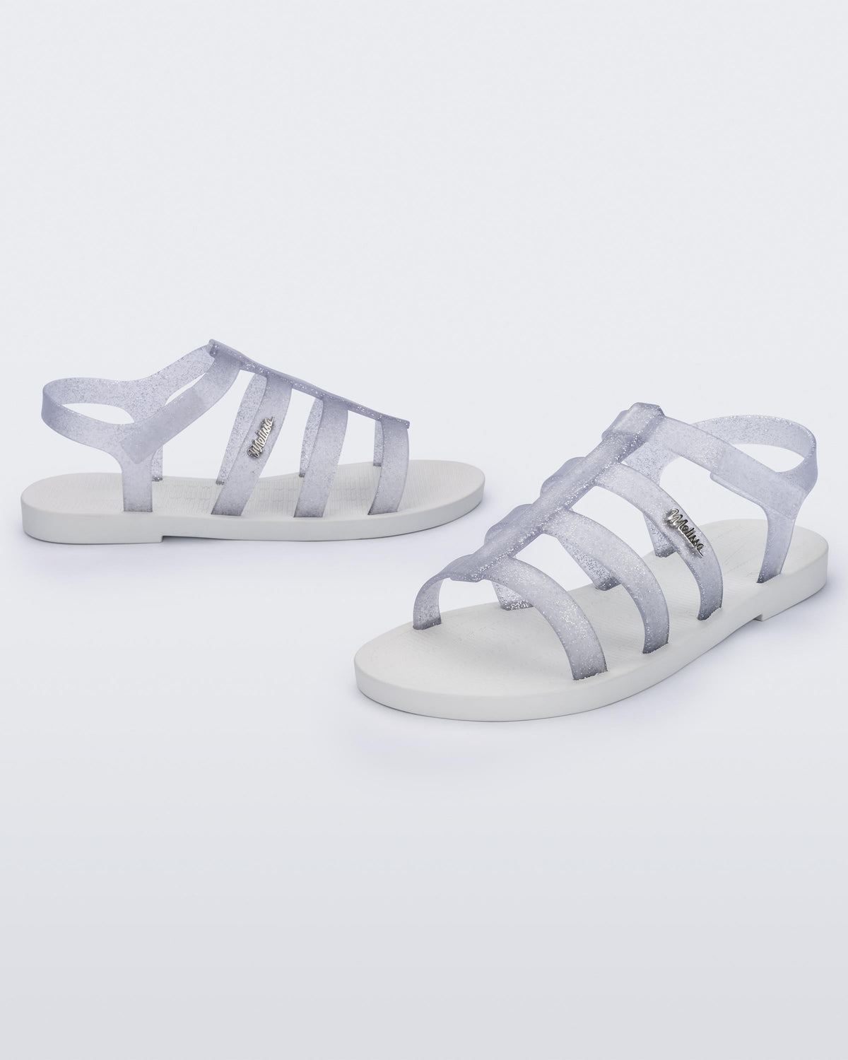 Melissa Sun Rodeo White/Clear Glitter Silver Product Image 3