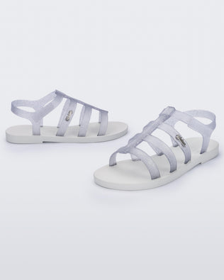 Melissa Sun Rodeo White/Clear Glitter Silver Product Image 3