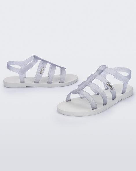 Melissa Sun Rodeo White/Clear Glitter Silver Product Image 3