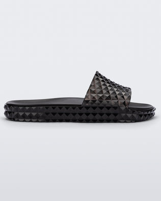 Product element, title Court Slide in Transparent Black
 price €58,00