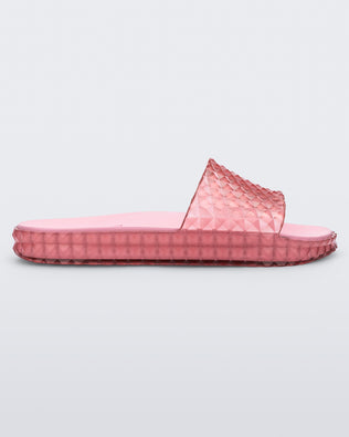 Product element, title Court Slide in Transparent Pink
 price €58,00