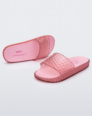 Product element, title Court Slide in Transparent Pink
 price €58,00