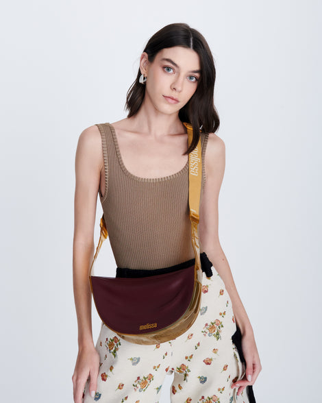 Melissa Vibe Bag Burgundy/Beige