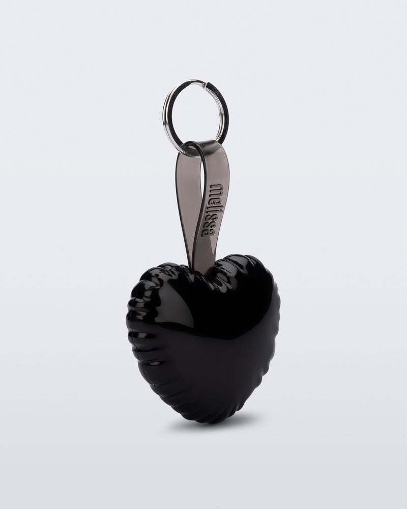 Melissa Heart Bag Charm Clear Black