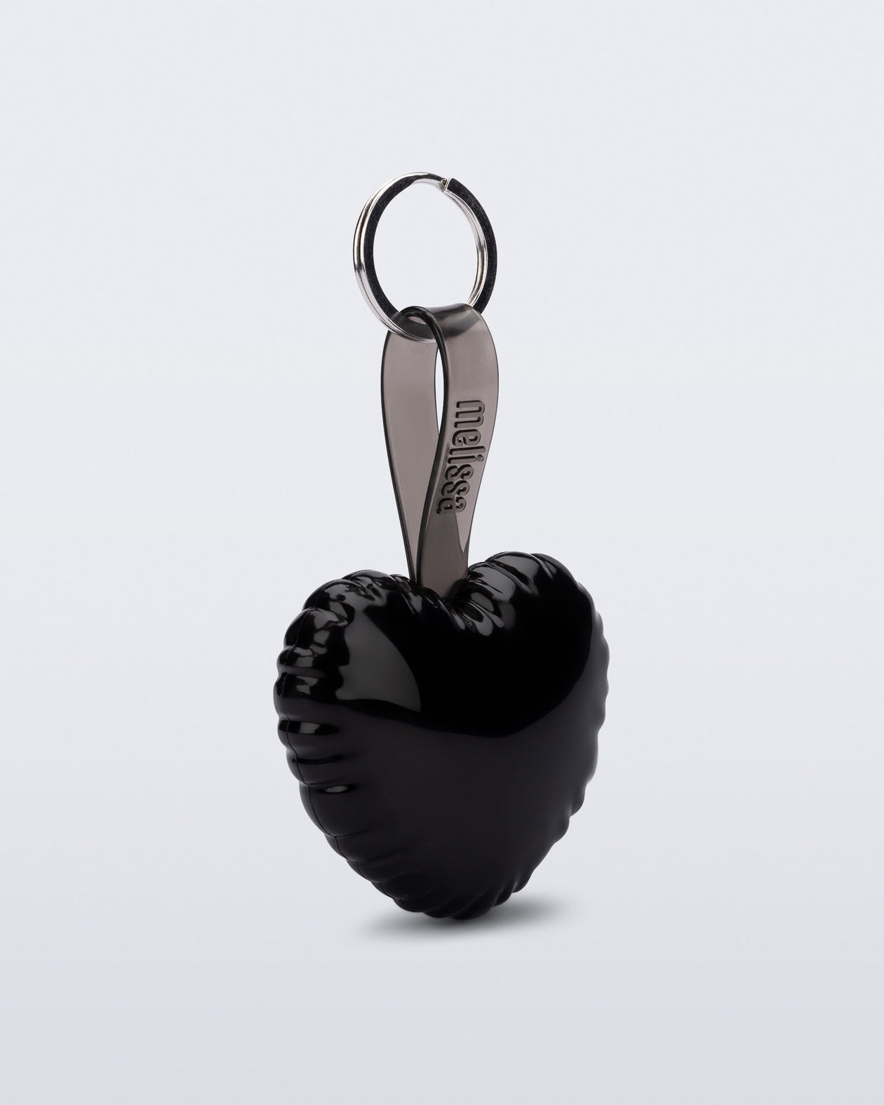 Melissa Heart Bag Charm Clear Black