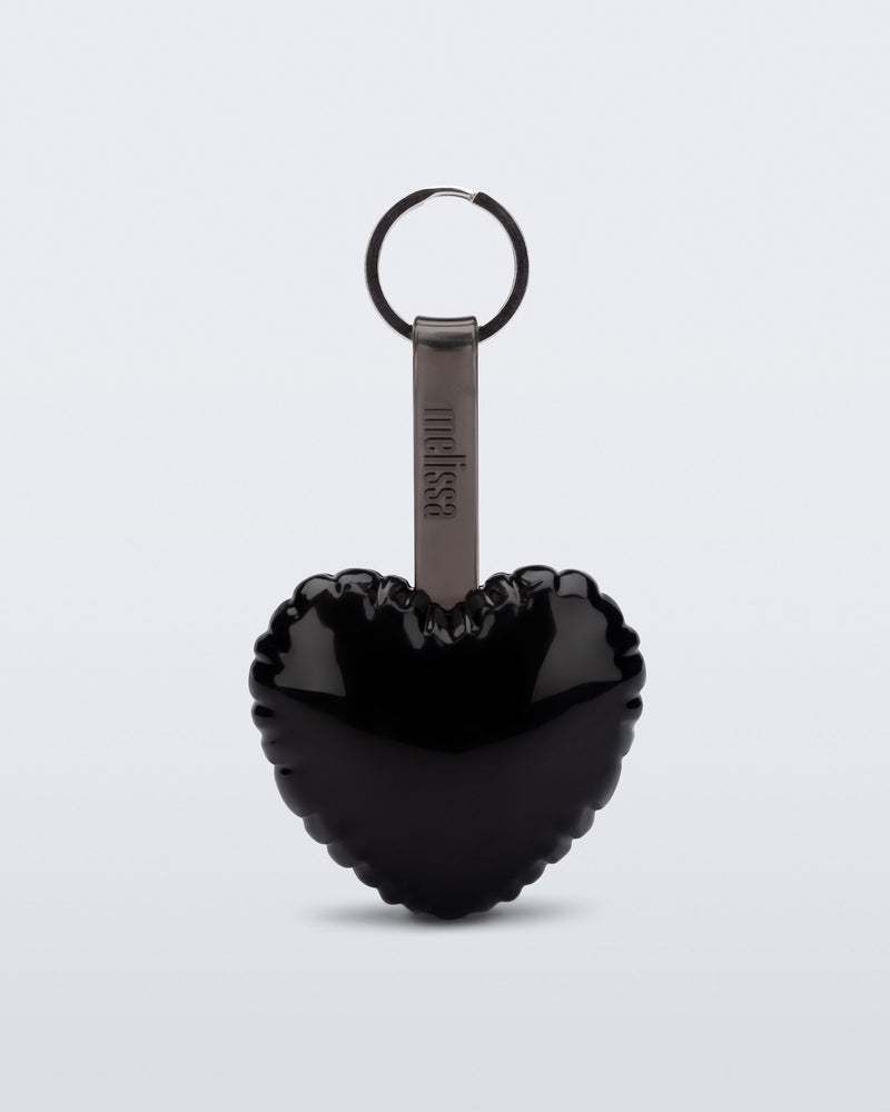 Melissa Heart Bag Charm Clear Black