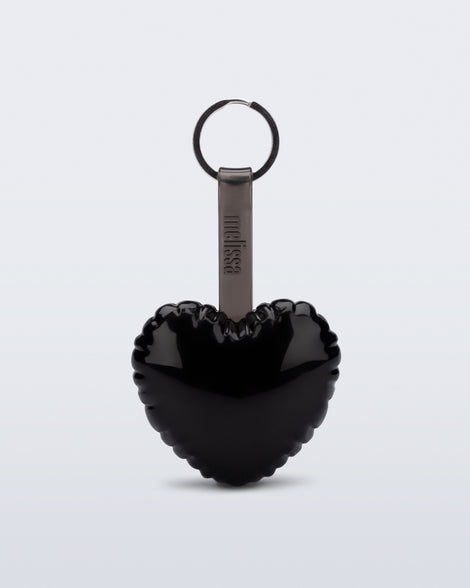 Melissa Heart Bag Charm Clear Black