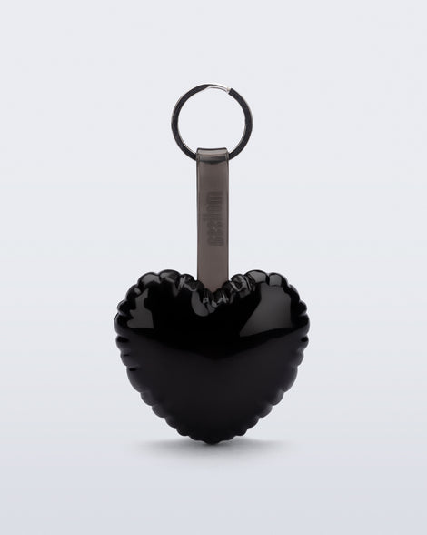 Melissa Heart Bag Charm Clear Black