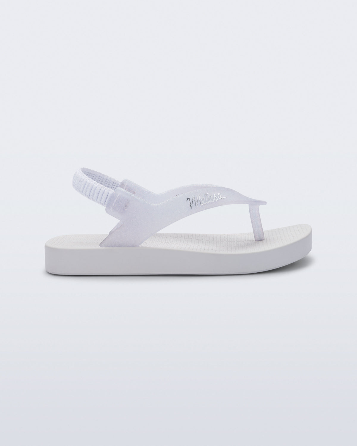 Mini Melissa Sun Long Beach White/Glitter Clear