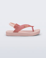 Mini Melissa Sun Long Beach Pink/Glitter Pink