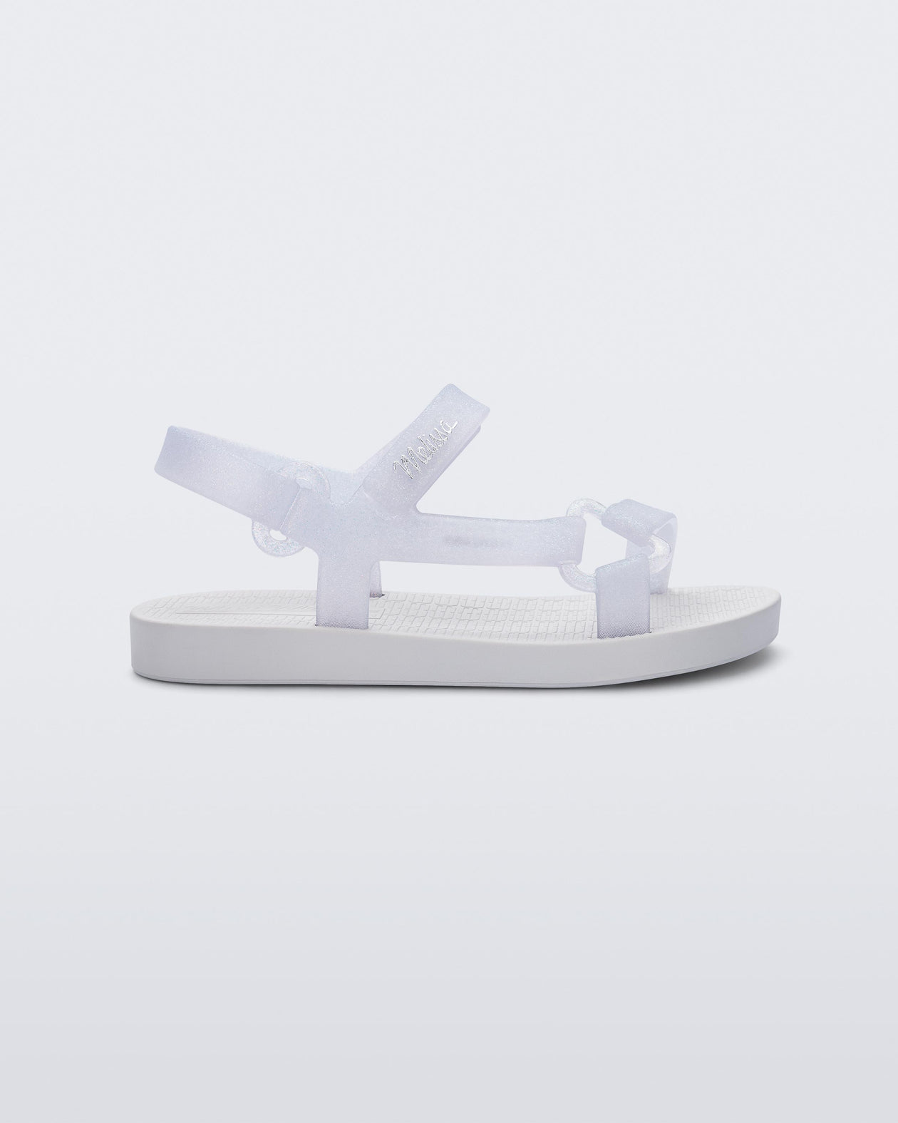 Mini Melissa Sun Downtown White/Glitter Clear