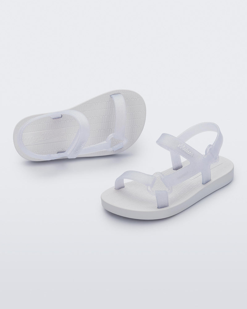 Mini Melissa Sun Downtown White/Glitter Clear
