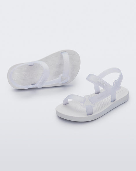 Mini Melissa Sun Downtown White/Glitter Clear