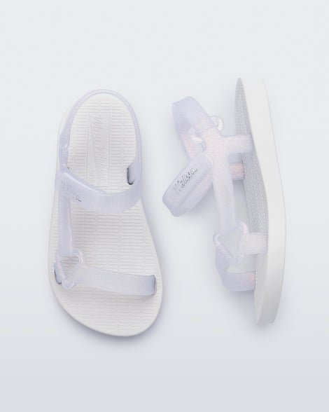 Mini Melissa Sun Downtown White/Glitter Clear