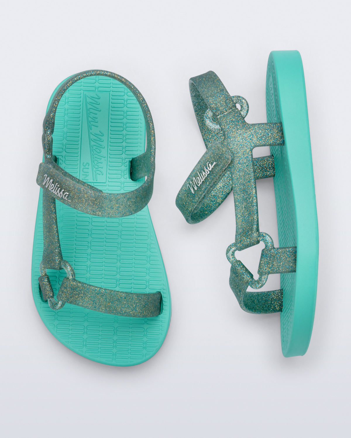 Mini Melissa Sun Downtown Green/Glitter
