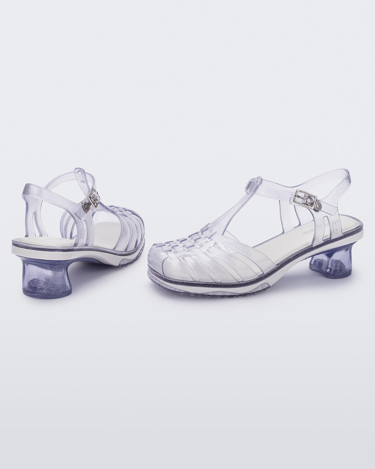 Mini Melissa Vixen Glitter Clear/White