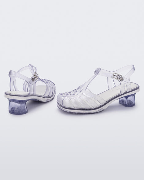Mini Melissa Vixen Glitter Clear/White
