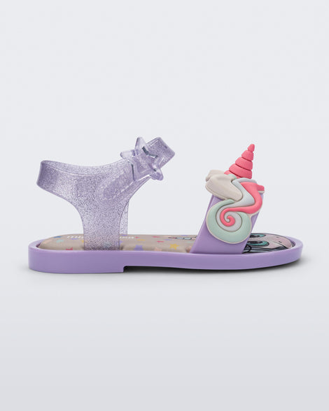 Mini Melissa Mar Sandal Lilac/Glitter Lilac