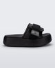 Melissa Free Fuzzy Slide Platform Black