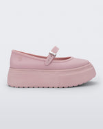 Side view of a pink Soft Ballerina Platform flat