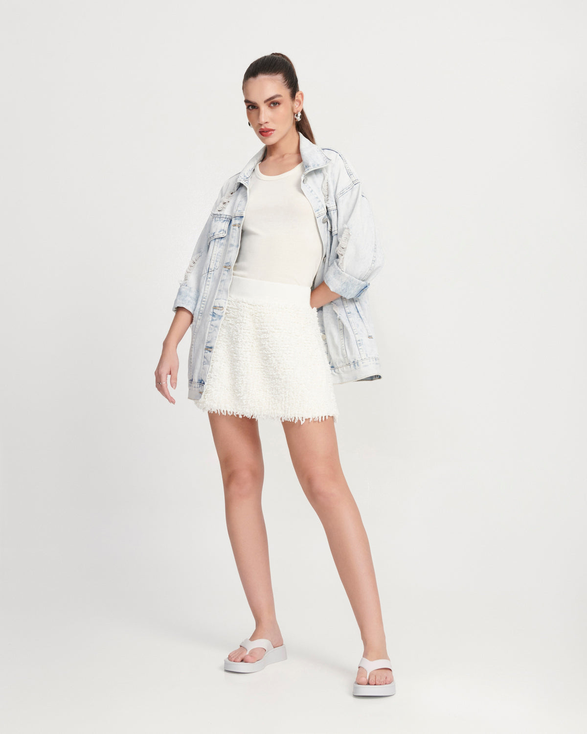 Melissa Sun Flip Flop Flatform White