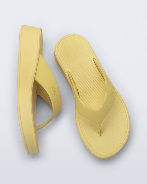 Melissa Sun Flip Flop Flatform Yellow