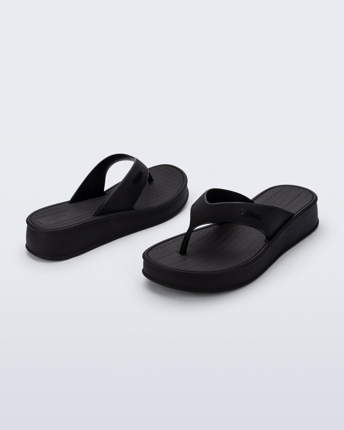 Melissa Sun Flip Flop Flatform Black