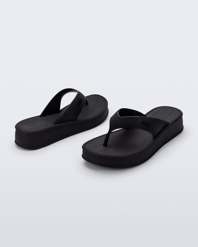 Melissa Sun Flip Flop Flatform Black