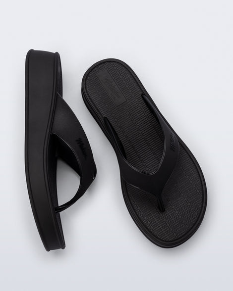 Melissa Sun Flip Flop Flatform Black