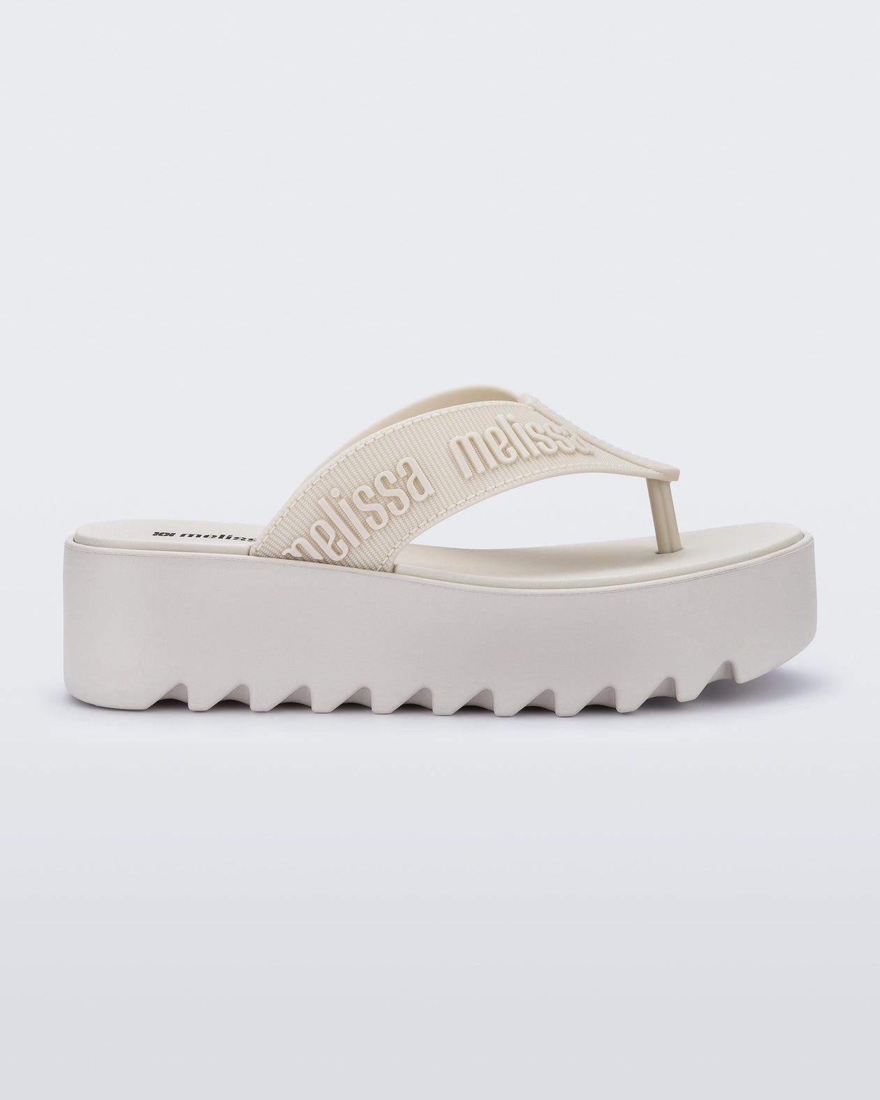 Melissa M Lover Thong Platform Beige