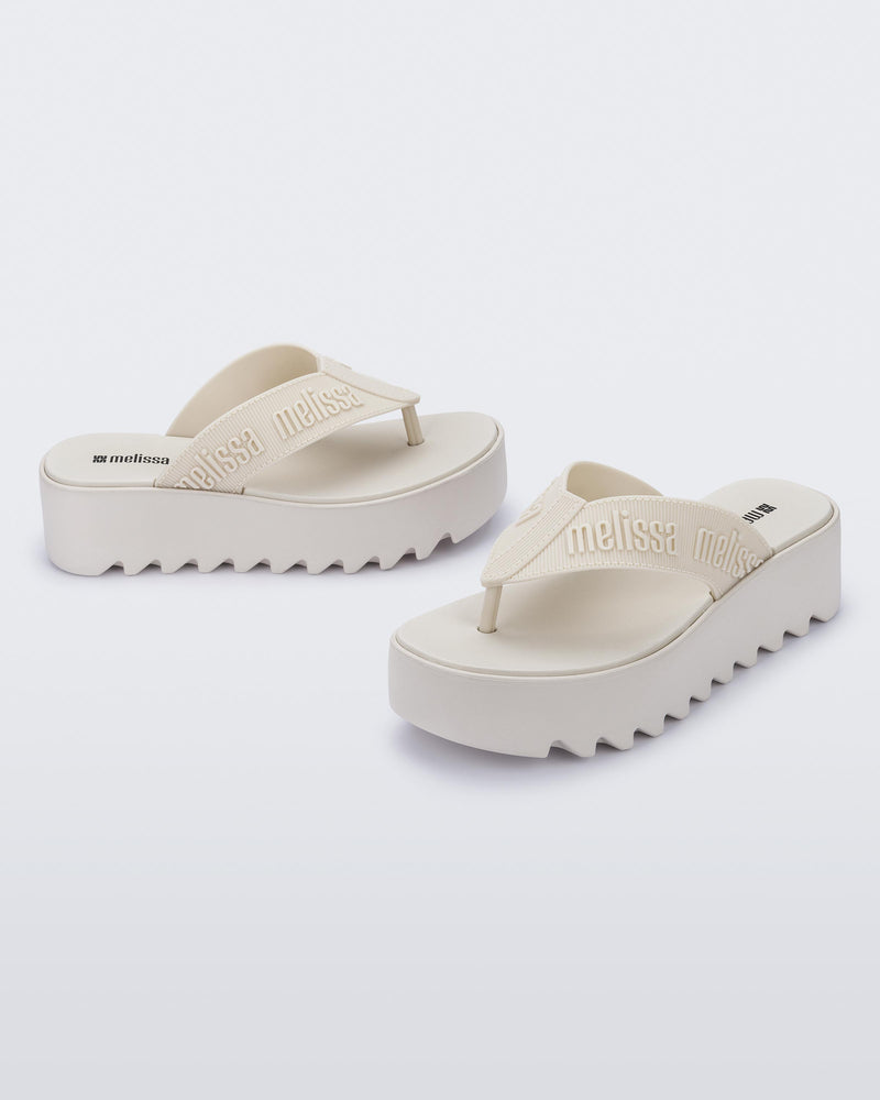 Melissa M Lover Thong Platform Beige