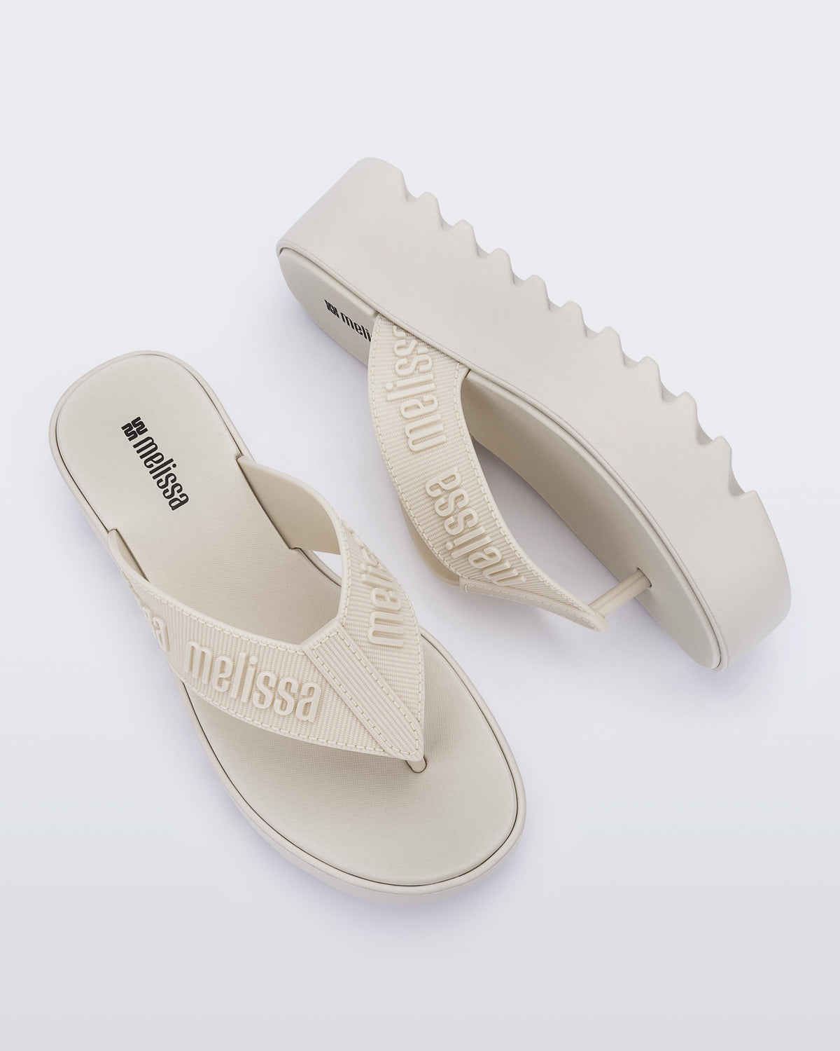 Melissa M Lover Thong Platform Beige