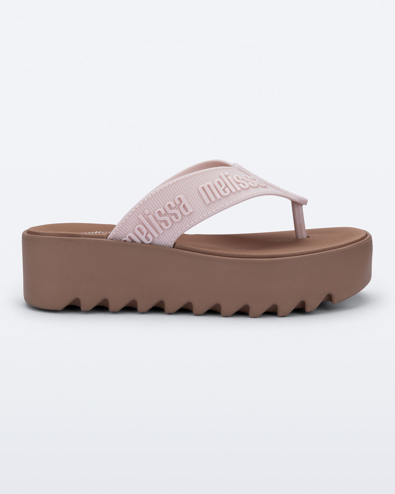 Melissa M Lover Thong Platform Brown/Pink